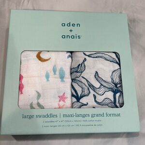 Aden + anais large swaddles (47”x47”) 100% cotton muslin swaddles, beach themed